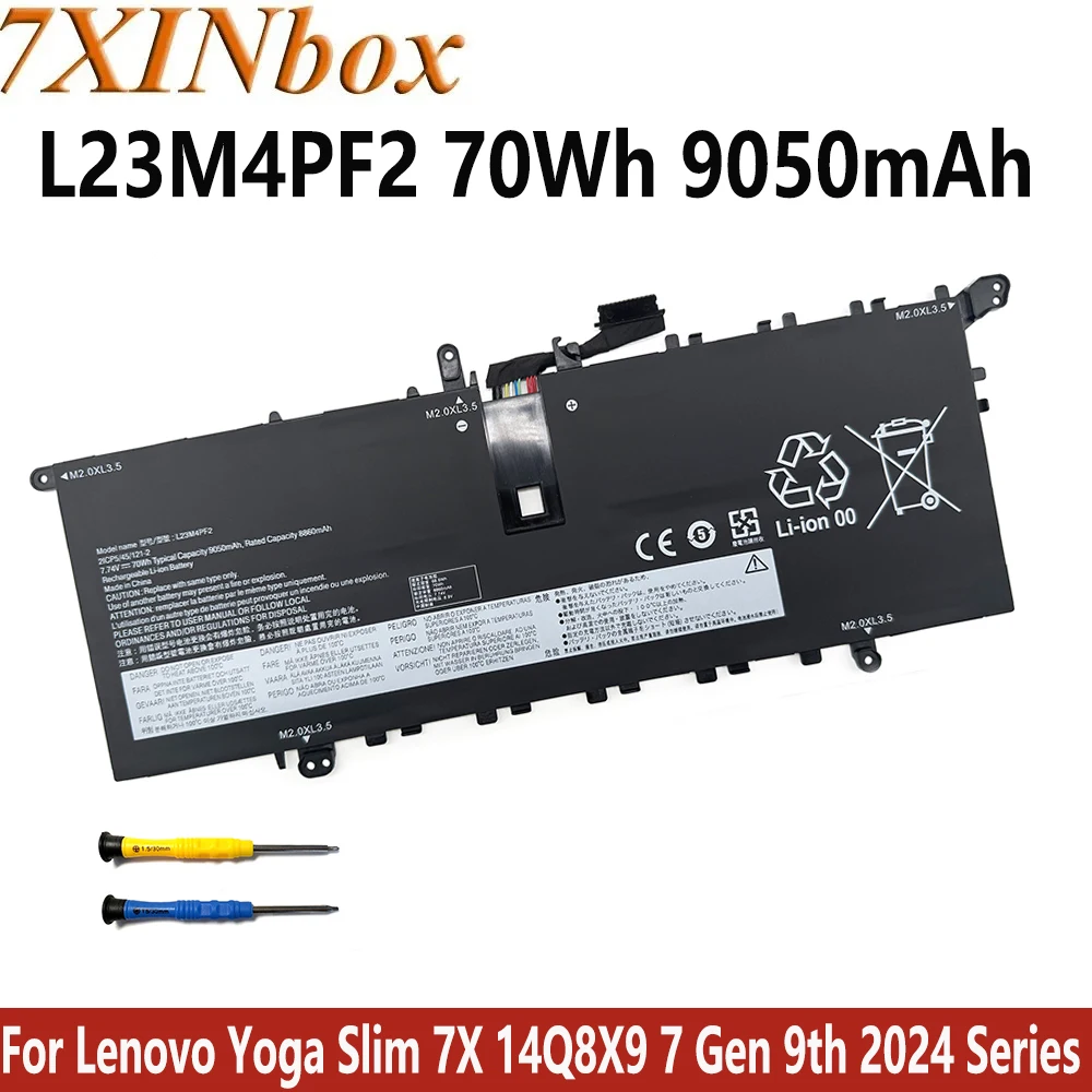 

7XINbox L23M4PF2 L23C4PF2 L23B4PF2 7,74 В 70 Втч 9050 мАч Аккумулятор для ноутбука Lenovo Yoga Slim 7X 14Q8X9 7 Gen 9th 2024 Series