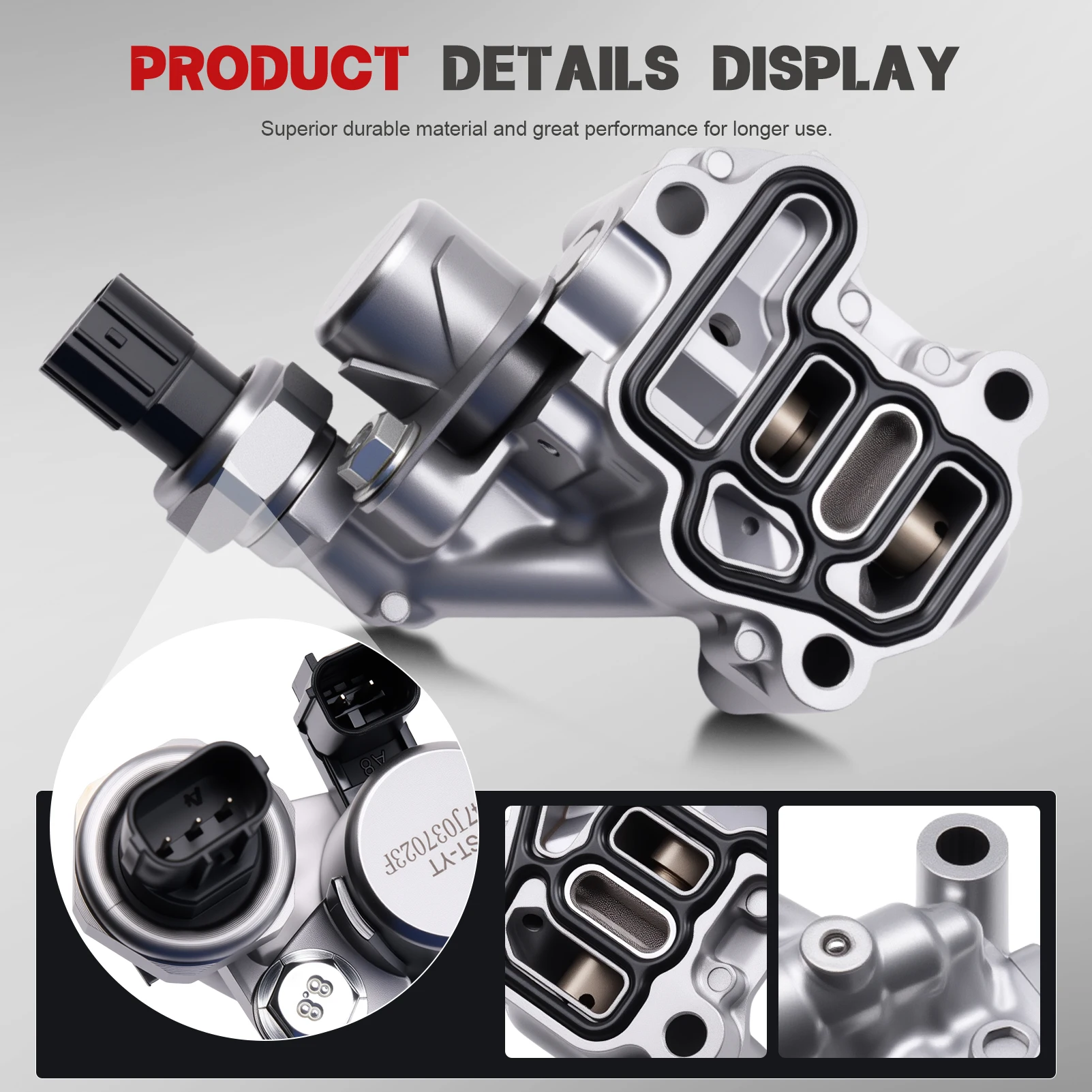 

15810-6A0-A01 Engine VTEC Spool Valve Assembly w/Oil Pressure Switch & Gasket for Honda CR-V Civic Accord 1.5L 2018-2024