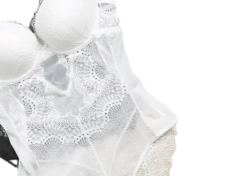 Lencería sexy con encaje KUCLUT, conjunto de ropa de dormir con cuello en V profundo, ropa interior nueva 2019 con bragas, sujetador push-up fino y grueso, ropa para señoritas, copa ABC