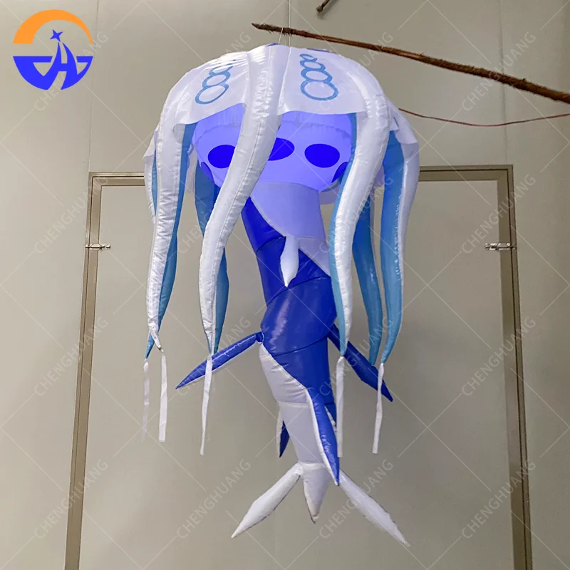Customized Inflatable Hanging Jellyfish Prop, Decorative Prop for Bar Nightclub Stage Performances