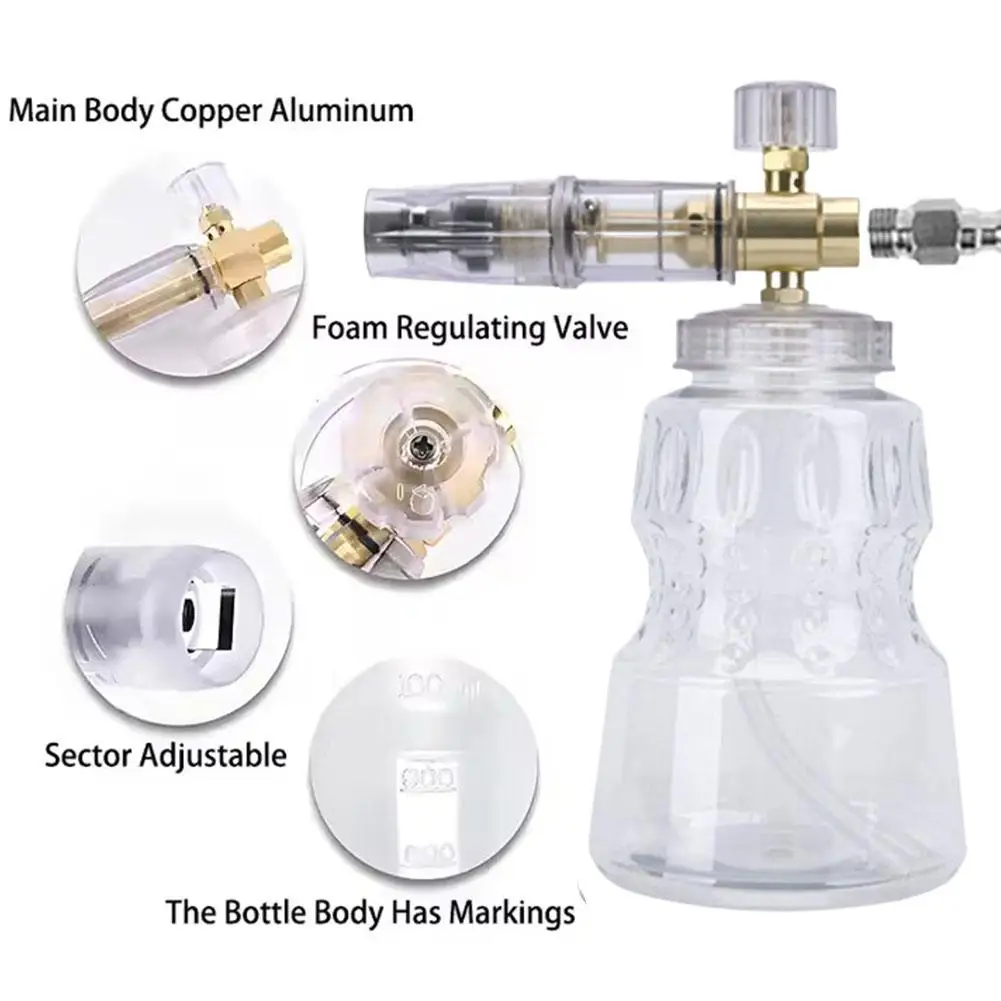 

Генератор пены, пенопластовая пушка, насадка для пены, автомойка для пены Tornado, пистолет, мойка высокого давления, автомойка, автомойка, водяной пистолет T7C8