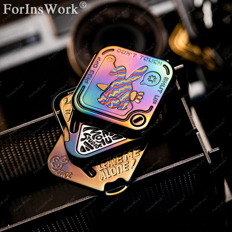 MOT SNAP Tuning Fork Fidget Push Slider Zirconium Magnetic 3 Layser Slide Sideways Grumpy Rabbit Stress Relief Adults EDC Toys