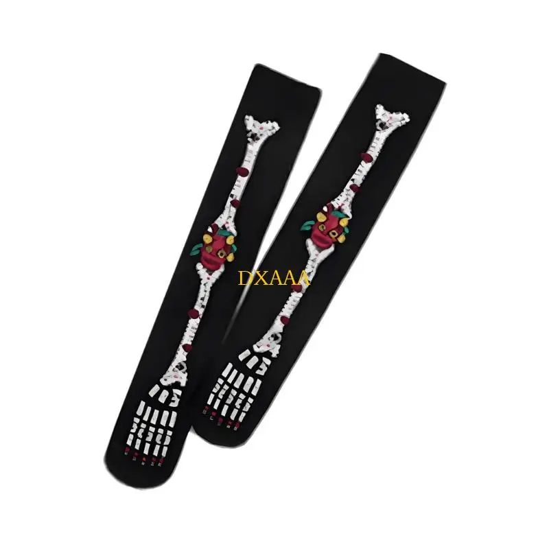 DXAA Halloween Costume Socks Stretchy Nylon Fabric Perfect For Cosplay Themed Parties And Everyday Stylish Outfit Pairing