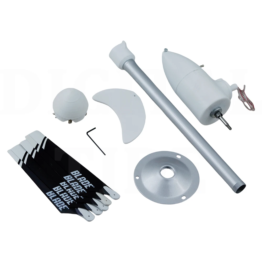 35W Vertical Axis Wind Turbine Model DIY 5 Blades Three Phase Permanent Magnet Brushless Generator Portable Low Speed Windmill