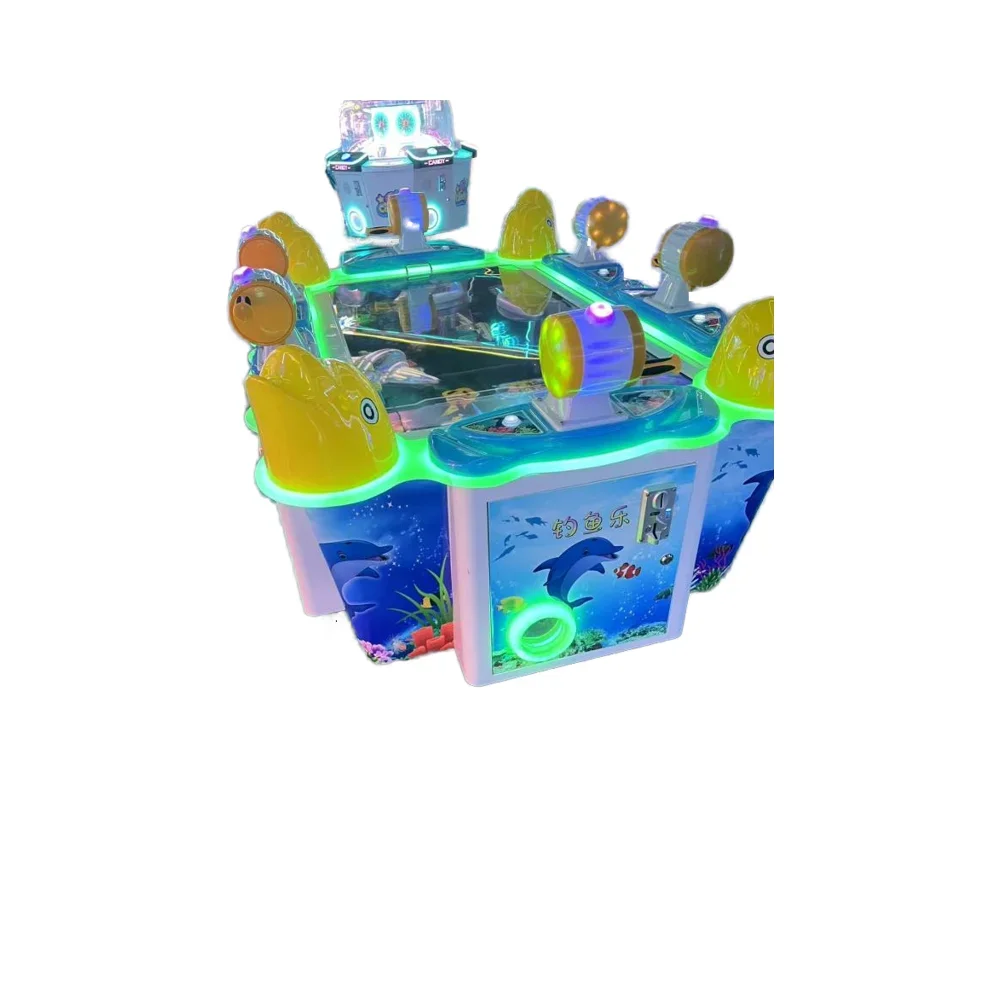 

6-seat Coin-operated Video Fishing Game Machine for Children's Lottery Entertainment, with 110 Volts/220 Volts Power Supply