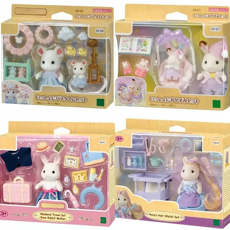 

Hot Sale Sylvanian Families Original Cute Mini Flocking Doll Model Room Decoration Collection Toy Children'S Girl Birthday Gifts