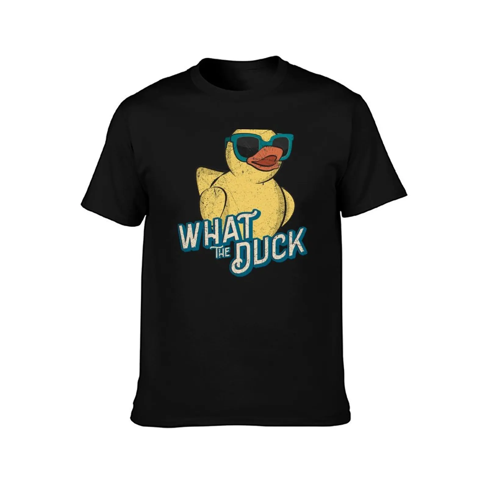 What The Duck Cute Yellow Duckling T-Shirt, Summer Casual Cotton Tee, Oversized Streetwear Tops, Vintage Graphic Print