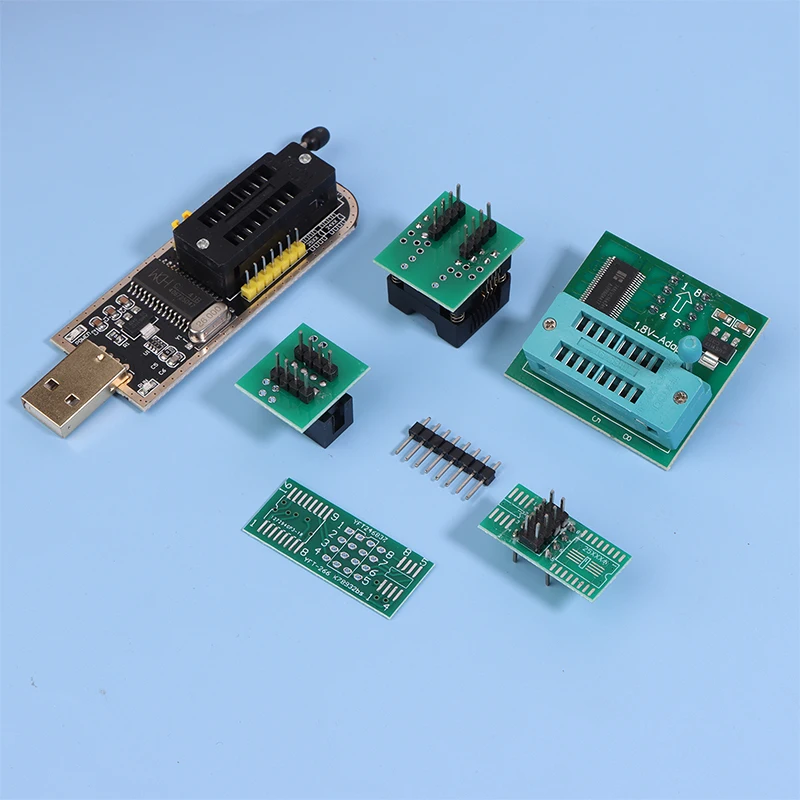 Ch341b 24 25 séries eeprom flash bios módulo programador usb soic8 sop8 clipe de teste para eeprom 93cxx/25cxx/24cxx kit diy