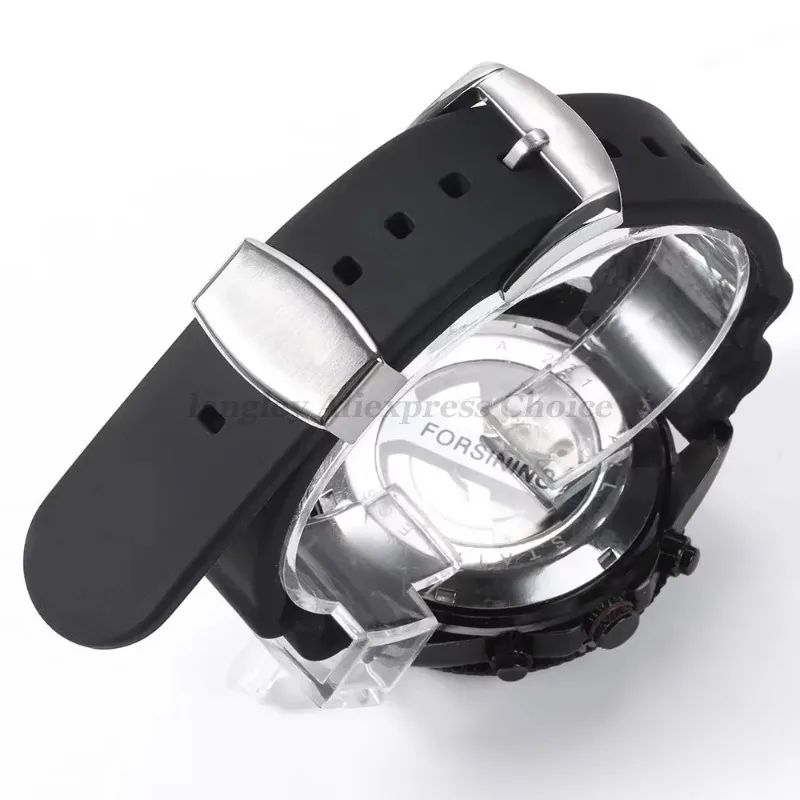 20mm 22mm cinturino in silicone per SEIKO Diving SKX007 009 abalone in scatola fantasma d'acqua cinturino anello chiusura braccialetto fibbia ad ardiglione