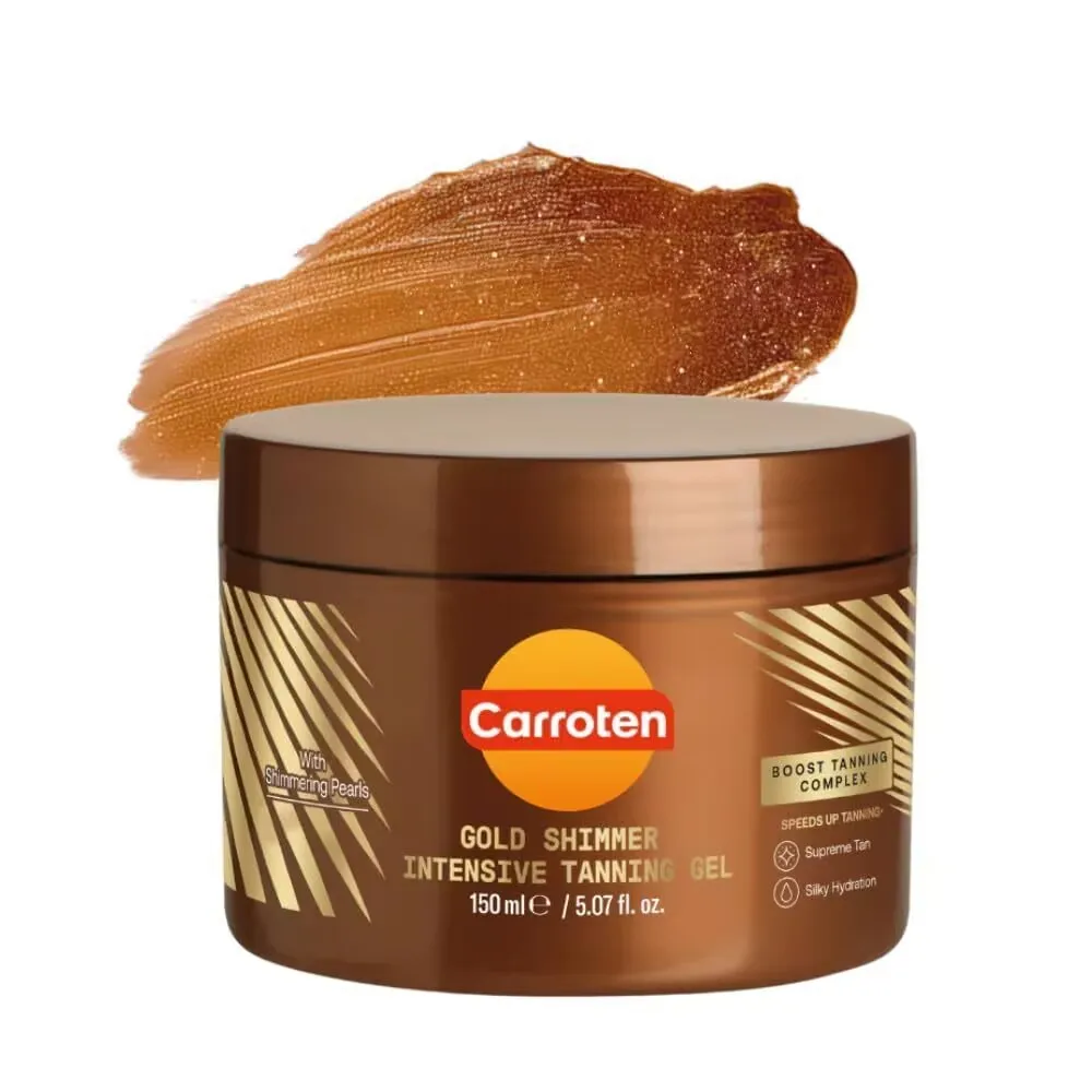 Natural Carrot Tanning Accelerator Gel - Sunless Self Solarium Long-lasting Bronzer Nourishing Body Face Daily Skincare