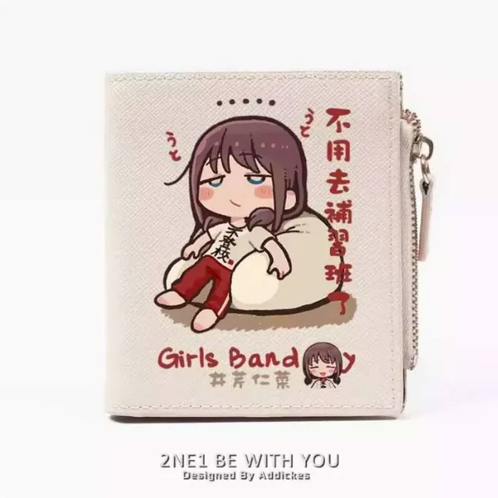 

Аниме GIRLS BAND CRY модный кошелек из искусственной кожи, кошелек для карт, монета на молнии, сумка для денег, подарок для косплея B1625, аниме