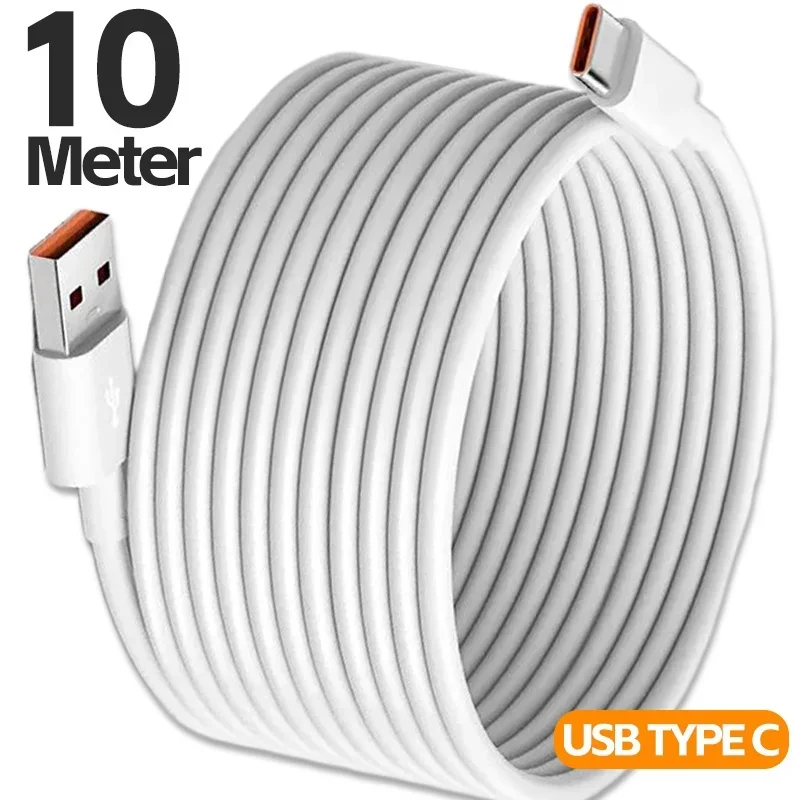 10/8/5/1/0.3 Meter USB Type C Extension Cable Fast Charging Data Wire Cord for Phones Laptop Camera Extra Long Data Cable