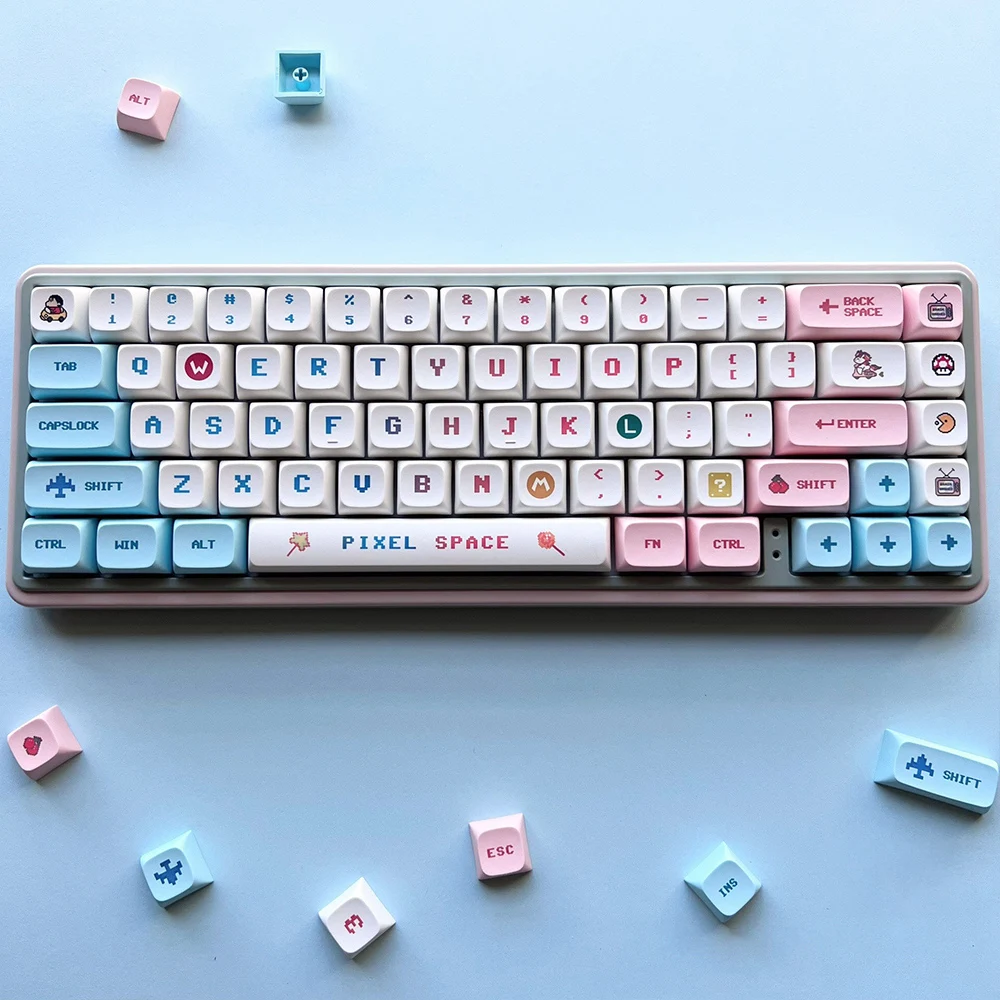 PBT keyboard cap XDA high thermal sublimation dual color 134 key small complete mechanical keyboard cap