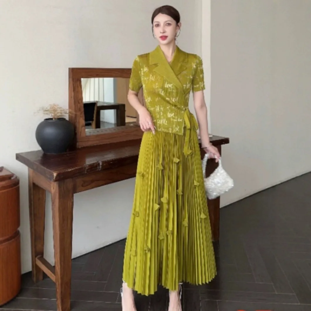 فساتين فاخرة مقاس كبير للنساء فساتين أنيقة وجميلة فستان مياكي مطوي للحفلات المسائية والحفلات الراقصة أزياء نسائية رسمية