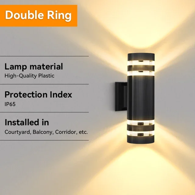 CHENBEN E27 Outdoor Wall Light Black 5