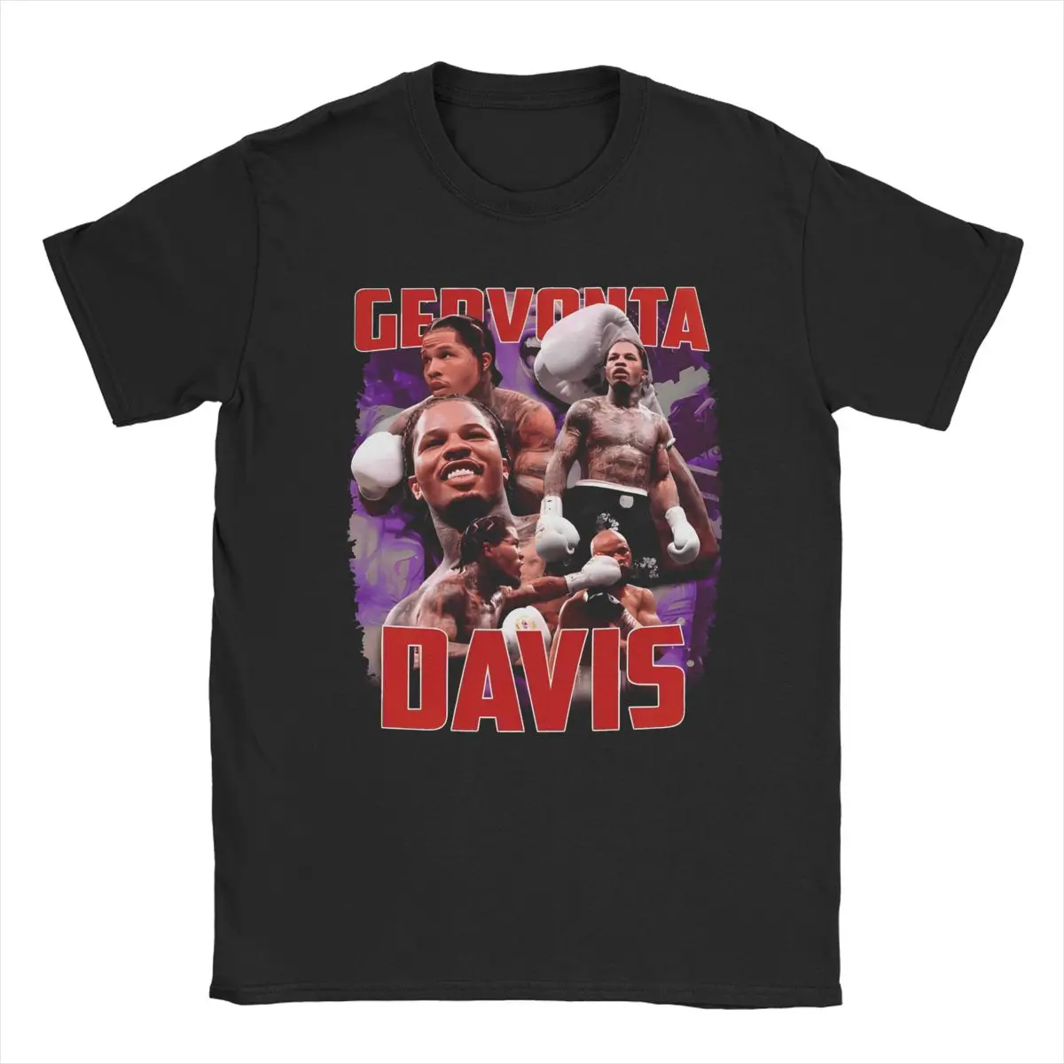 Men T-Shirts Gervonta Davis Tank Humor Pure Cotton Tees Short Sleeve T Shirts O Neck Tops Printed