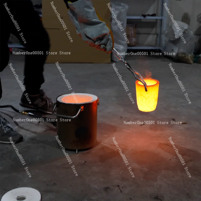 1800°F High Temperature Crucible Melting Pot for Gold Silver Copper Iron Aluminum Works with Gas Induction Furnaces