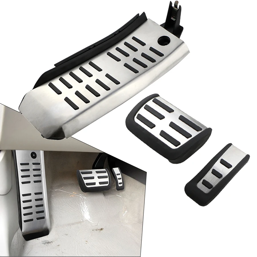 Car Gas Brake Footrest Pedal for Audi A6 4F C6 S6 2009-2012 LHD Stainless Steel Pedal Pad Car Interior Modification Accessories