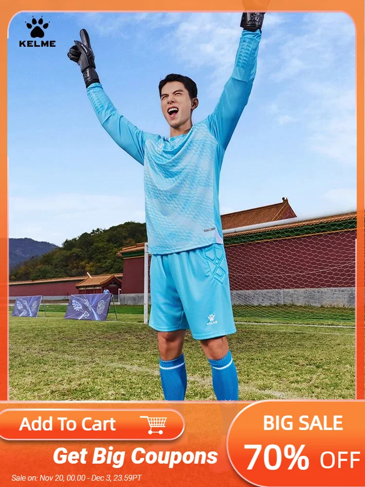 

Kelme Goalkeeper Goalkeeper Goalkeeper Clothing Set Football Equipment Long Sleeve Football Clothing Adult Protective Clothing