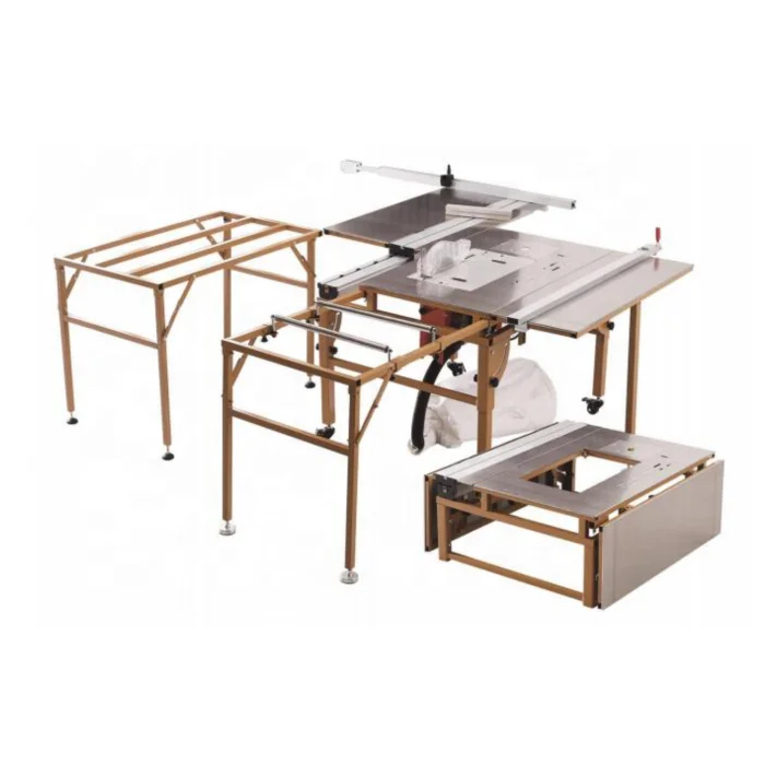 Multi-functional woodworking sliding table wood panel cutting saw frame portable workbench electric folding wooden board saw