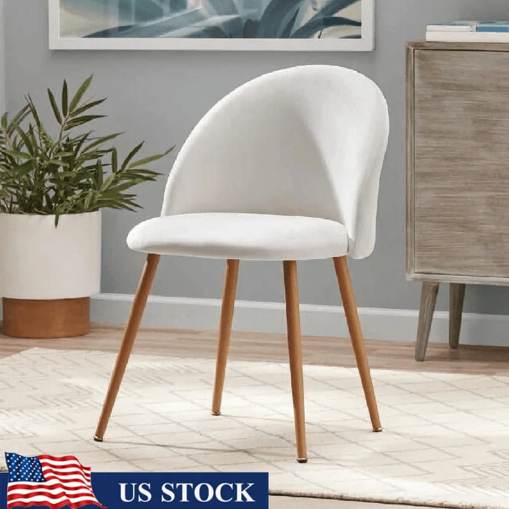 

Modern Velvet Accent Chair Comfortable Upholstered Seat Sturdy Solid Wood Frame Easy Assembly Home Decor Furniture