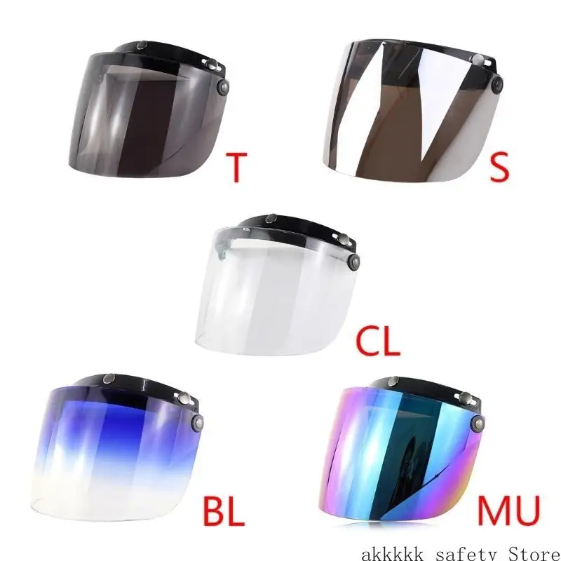 

XXFF Universal Windproof 3-Snap visors Lens Shield Sunglasses for Motorcycle Helmets Up Down Open Face