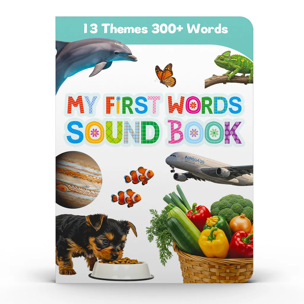 My First Words Sound Book—Interactive Talking Board Book for Toddlers|13 Themes, 300+ Words|Touch&Listen, Read-&-Repeat, Fun Q&A