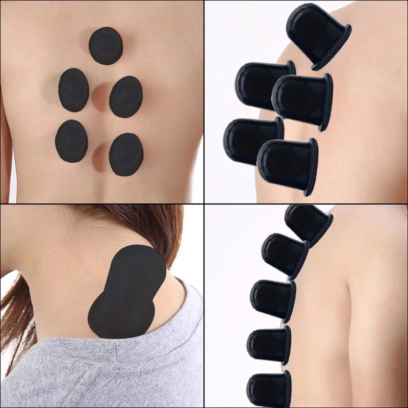 Silicone Vacuum Cupping Massage Jars Anti Cellulite Massage Facial Suction Cups Face Neck Lift Skin Scraping Guasha Anti Wrinkle #4
