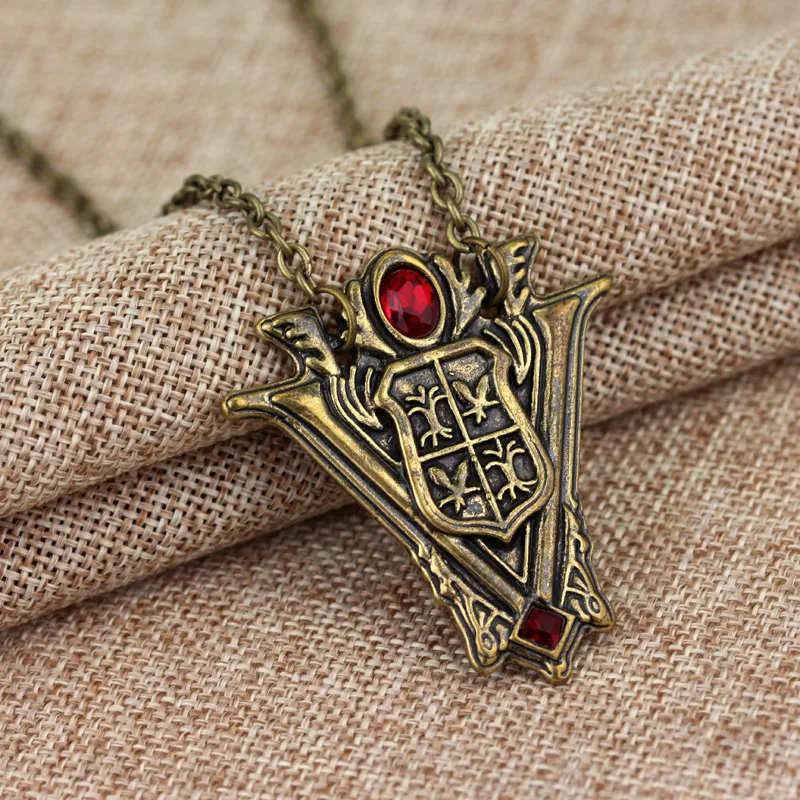 Women Cosplay Necklace Props Movie Twilight Theme Rosalie Same Design New Moon Crest Volturi Charms Necklaces Jewelry Part Acces