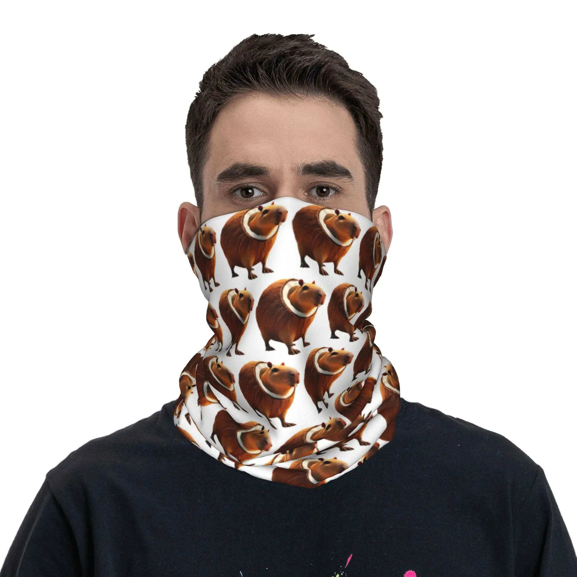 

Burbaloni Luliloli Capibarello Cocossini Capybara Italian Brainrot Bandana Neck Cover Print Mask Scarf Balaclava Hiking Fishing