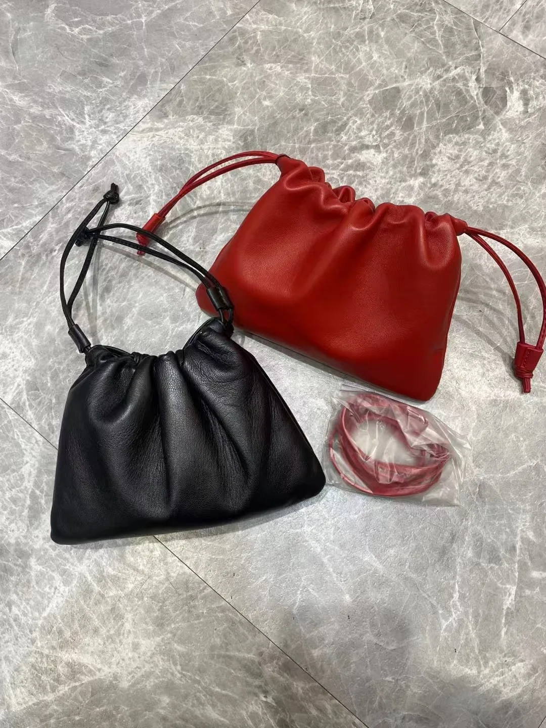 Niche Design Head Sheepskin Drawstring Bag for Women