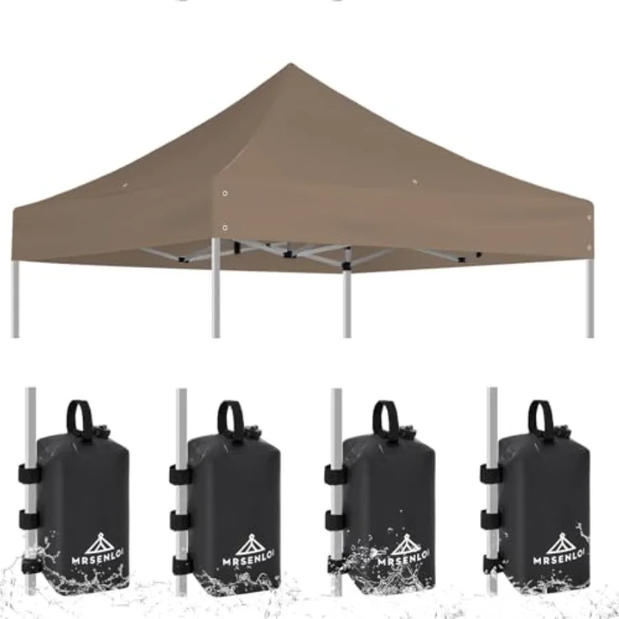 

Mrsenloi 10x10 Replacement Canopy Top with 4 Pack Water Weight Bags Included for Pop Up Tent, Waterproof Instant Canopy Top Cov