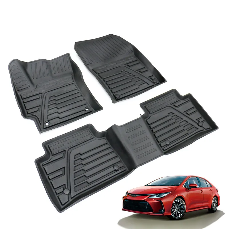 Car Interior Accessories TPE Floor Mats for Toyot Corolla 2020 2021 All Seasons Waterproof Anti Slip Foot Carpet Pad Mat