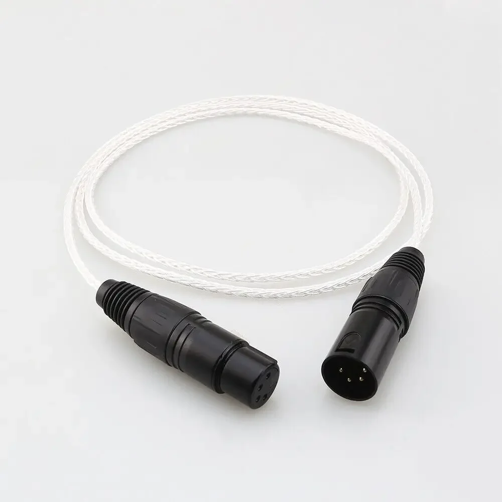 

HIFI 8 cores 4 Pin XLR Balanced Male to 4 Pin XLR Female Headphone Extension Cable Audio XLR Male Female extend Cord