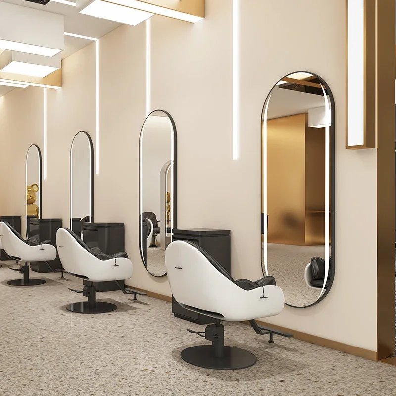 Barber Shop Hair Cutting Mirror for Hair Salon Single-Sided Hot Dyeing Wall Mounted Barber Mirror