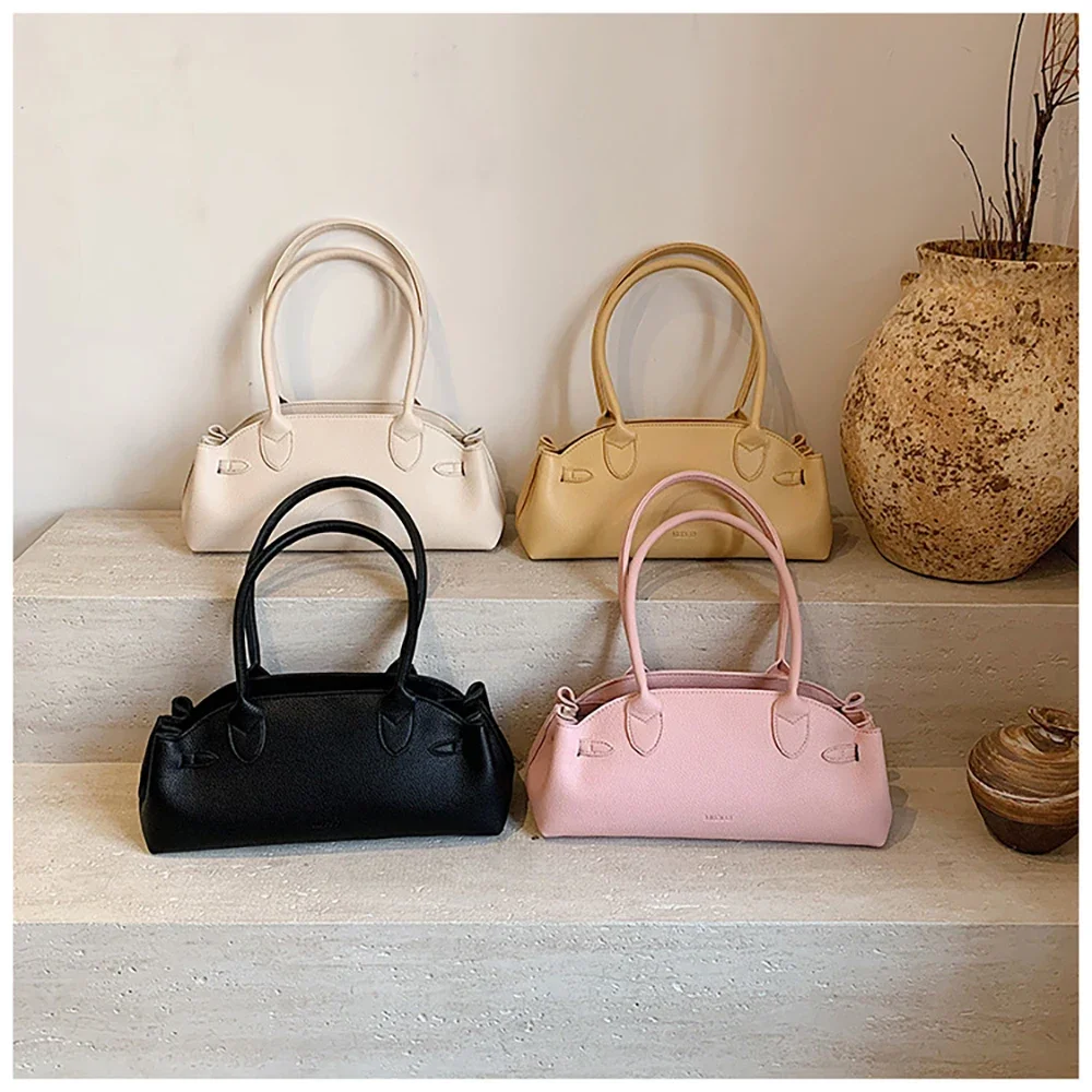 

Lychee Pattern Underarm Bags for Women Commuting Luxury Pu Leather Solid Color Shoulder Bag Versatile Female Handbags 2025 New