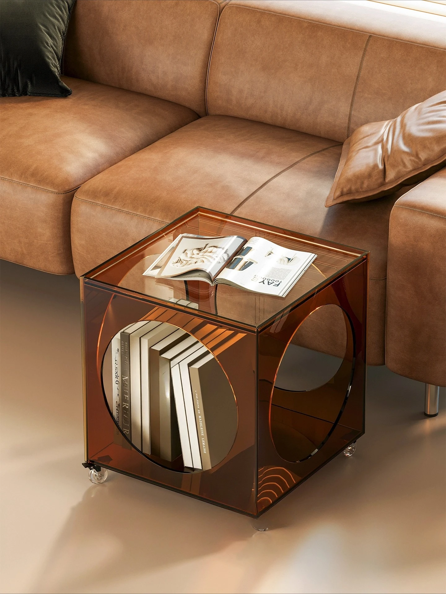 sofa side table removable small table, coffee table living room light luxury high-end side cabinet, bedside table rack