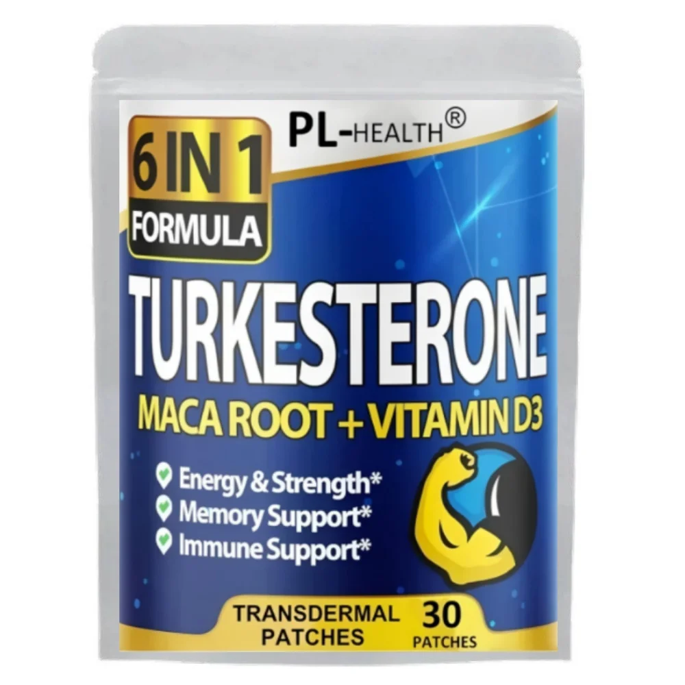 رقع تركيستيرون عبر الجلد تعزز القدرة على التحمل في الطاقة - 30 رقعة إمداد شهر واحد