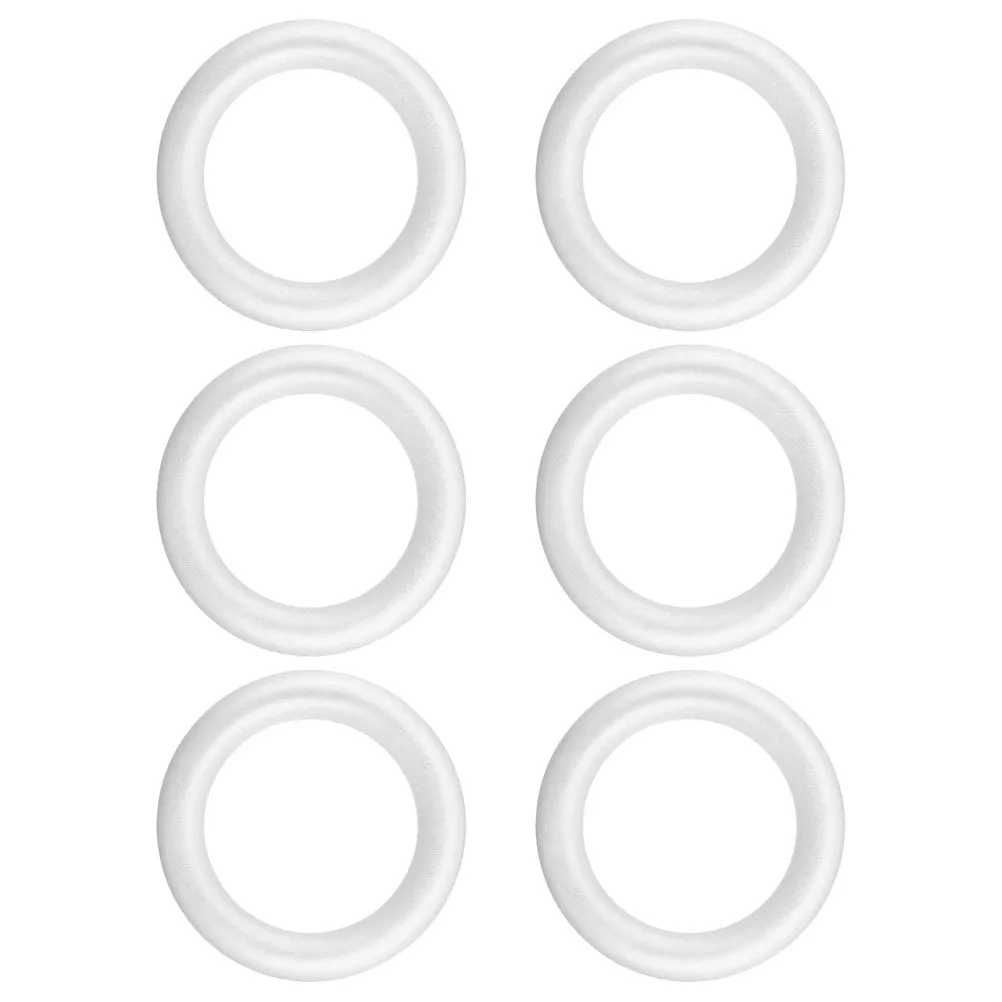 6 قطعة أشكال رغوة الأبيض الدوائر الحرفية المستديرة Diy بها بنفسك إكليل خواتم لحفل الزفاف زينة عيد الميلاد الربيع الشتاء عطلة الحرف إكليل