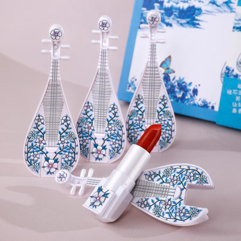 

Rosemary Beauty Creative Chinese style moisturizing easy to color carved lipstick set beginner lipstick gift box