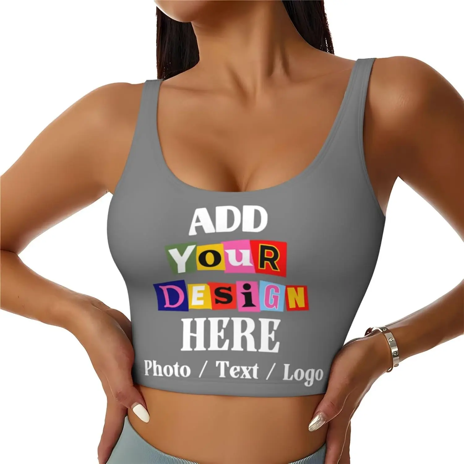Custom Sports Bras for Women, Personalized Sports Bras, Custom Yoga Top, Personalized Gifts for Sports Athletic Running Hiking