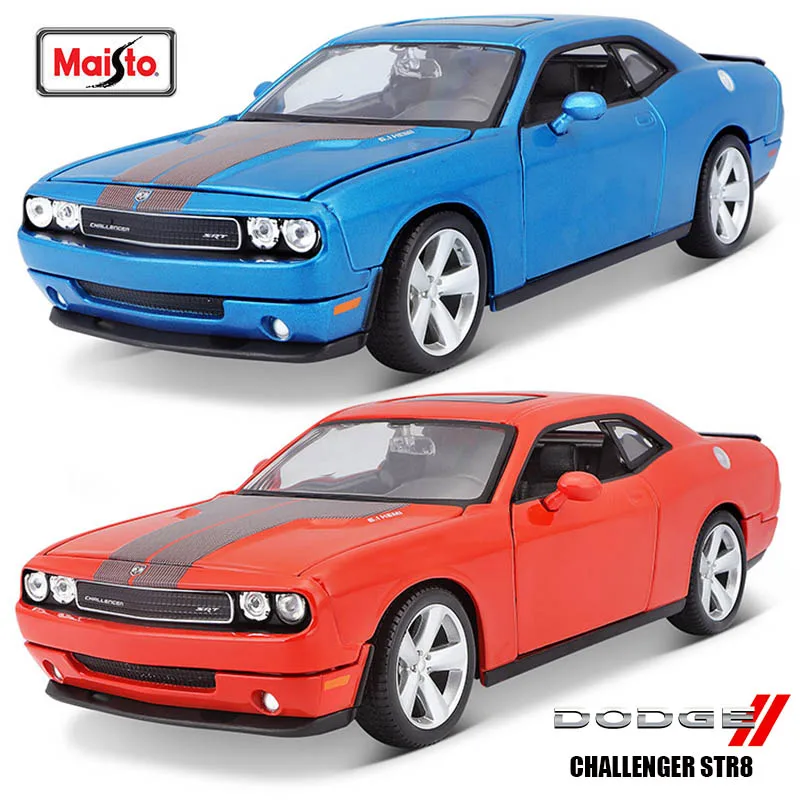 

Maisto 1:24 2008, DODGE CHALLENGER STR8, модель автомобиля из сплава, литая под давлением статическая прецизионная модель, коллекция, подарочная игрушка, игра в прилив