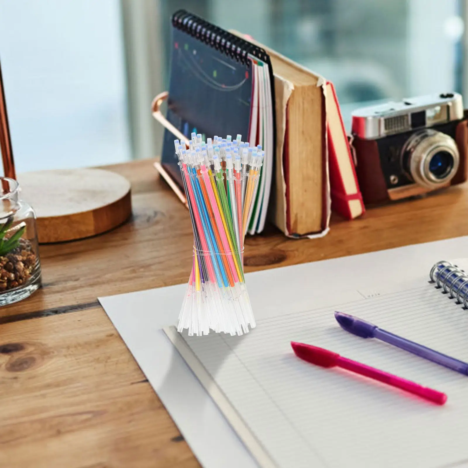 

72 шт. цветных нейтральных стержней для ручек, креативные многоцветные сменные стержни для гелевых ручек с тонким наконечником для школы, офиса, студентов