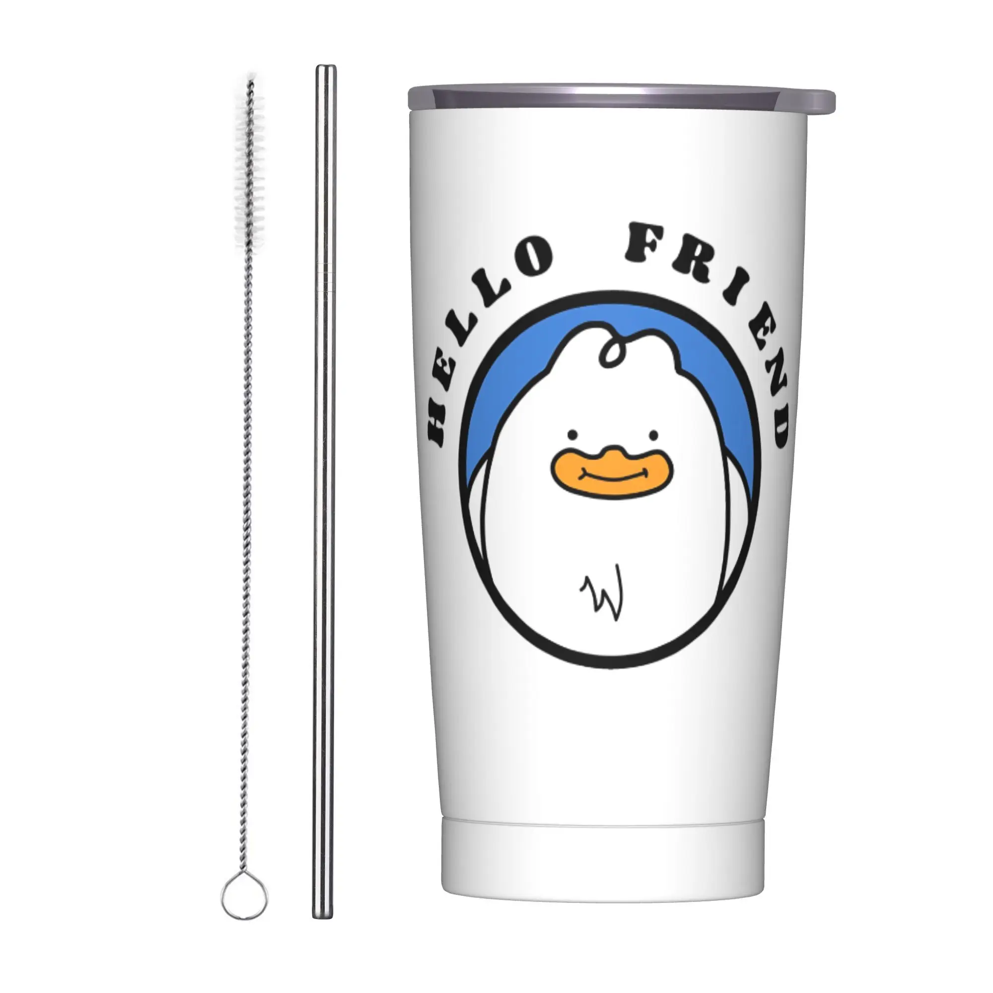 

Kpop Demon Hunters Duck Insulated Tumbler with Straws Lid Stainless Steel Coffee Mugs Outdoor Car Bottle Cups, 20oz