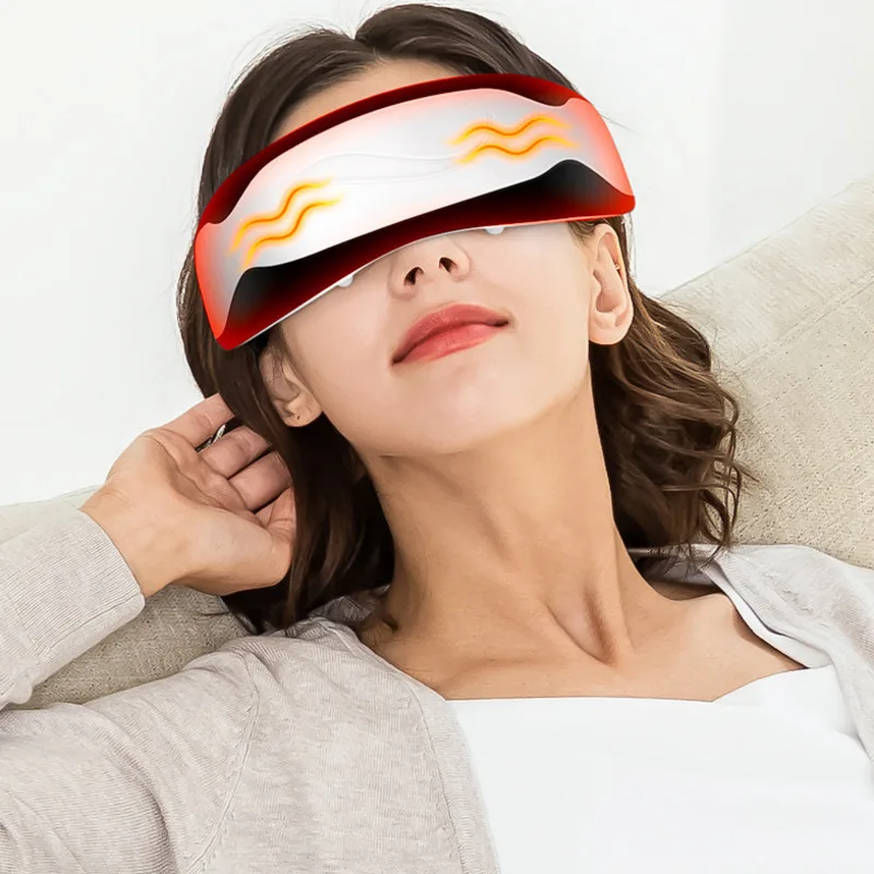 Massage Instrument Magnetic Therapys Eye Mask With Vibration Pulses Massage Automatic Reduce Eye Dark Circles Improve Sleep