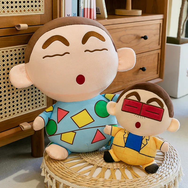 

Crayon Shin Chan Family Stuffed Plush Various Outfit Doll Ideal Holiday Birthday Present Fluffy Decor for Anime Fans Room Layout