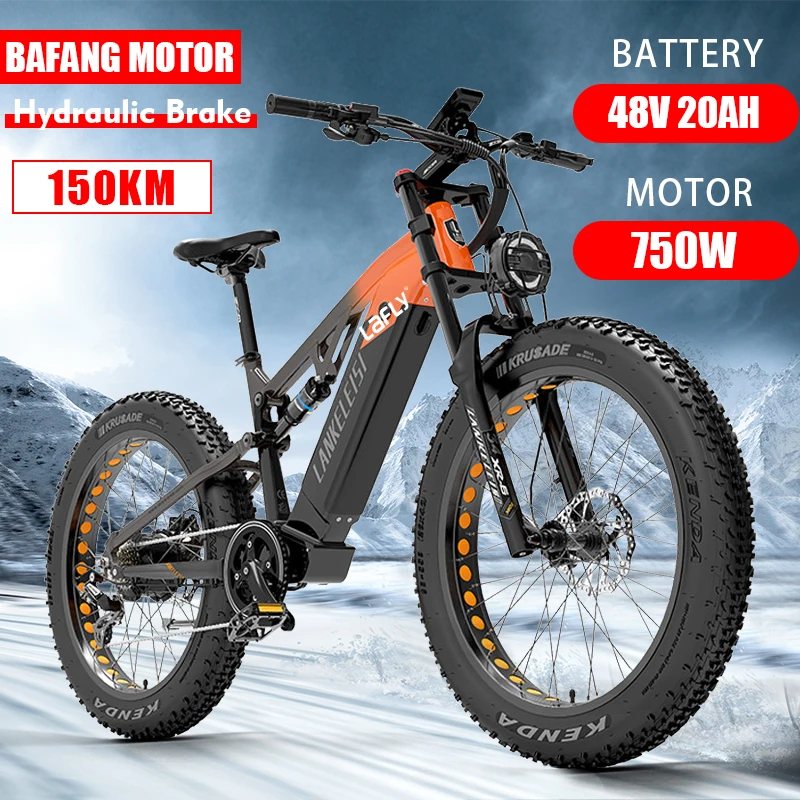 Lankeleisi-Electric Mountain Bike, RV800 Plus, 750W, 20Ah, Samsung Battery, Fat E-Mountain Bicycle, Trail Bike, Newest, 2023