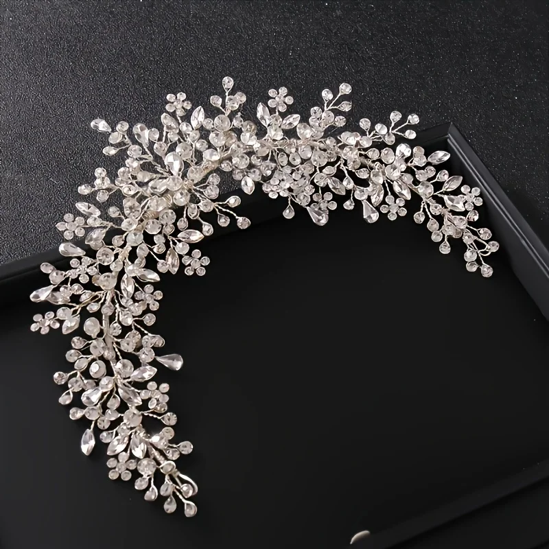 Luxury Crystal Rhinestone Headband Hairband For Women Party Bridal Wedding Hair Accessories Jewelry Vine Headband Hairband Gift