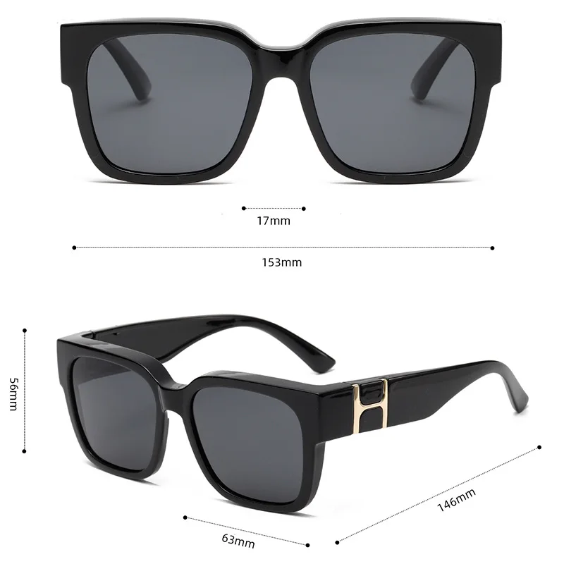 Square Frame Polarized Sunglasses For Women Men Brand Design Luxury Driving Fishing Polaroid Sun Glasses Unisex Eyeglasses 2024