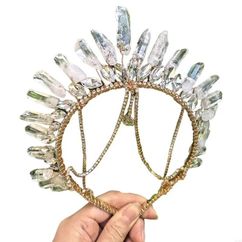 270D きらびやかなクリスタル花嫁のかぶと特別な日のためのヘアスタイリング アクセサリー